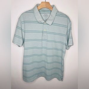 ST JOHN’S BAY men’s Large Polo Striped Short Sleeve Shirt